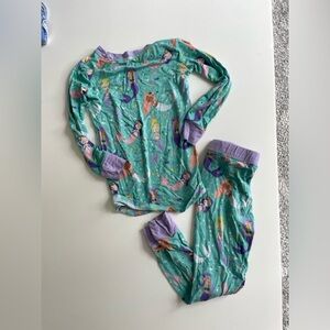 Little Sleepies Mermaid two piece pajamas 18 - 24 month toddler bamboo